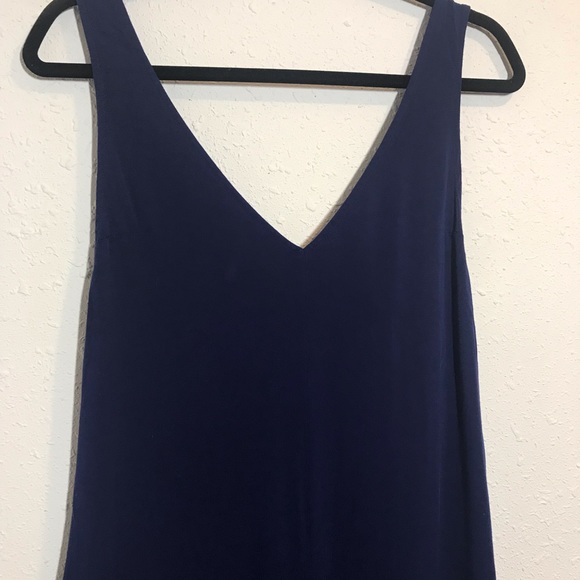 Forever 21 V-neck Culotte Navy Jumpsuit Sz SP - Picture 6 of 8